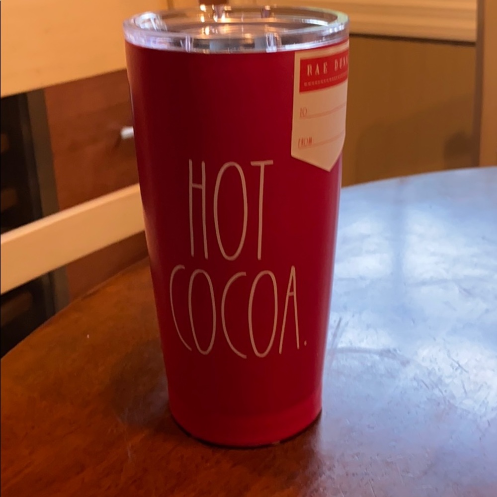 Rae Dunn red hot cocoa stainless tumbler